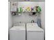 Convenient laundry room with washer, dryer, and shelving at 10 Perimeter Summit Ne Blvd # 4435, Brookhaven, GA 30319