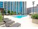 Resort-style pool with plenty of lounge chairs at 400 W Peachtree Nw St # 1713, Atlanta, GA 30308