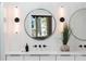 Spa-like bathroom with double vanity and modern lighting at 1281 Avalon Ne Pl, Atlanta, GA 30306