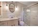 Clean bathroom with shower stall and vanity at 810 Mcconnell Rd, Powder Springs, GA 30127