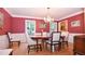 Formal dining room with hardwood floors and chandelier at 801 Hampton Sw Pl, Marietta, GA 30064