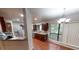 Kitchen with dark wood cabinets and granite countertops at 1381 Beeblossom Trl, Lawrenceville, GA 30043