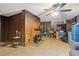 Unfinished basement with wood paneling and storage boxes at 2243 Tiger Flowers Nw Dr, Atlanta, GA 30314