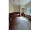 A bedroom under renovation with exposed framing and flooring at 533 Riverbirch Trce, Stone Mountain, GA 30087