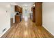 Eat-in kitchen with wood cabinets, granite counters, and stainless steel appliances at 2390 Sandgate Rd, Atlanta, GA 30349