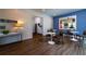 Community room with kitchenette, seating area, and gym view at 1090 Battery Park Rd, Decatur, GA 30033