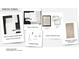Color palette and material selections for kitchen, bath, and bedrooms at 1090 Battery Park Rd, Decatur, GA 30033