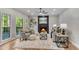 Cozy living room with fireplace and hardwood floors at 4013 Chelsea Ln, Marietta, GA 30062
