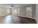 Spacious living room featuring hardwood floors and neutral walls at 1784 Danrich Dr, Decatur, GA 30032