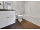 Bathroom with toilet, tub and vanity at 120 Birch Creek Cir, Mcdonough, GA 30253