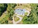 Aerial view of a luxurious house nestled on a wooded lot at 1870 Chartwell Trce, Stone Mountain, GA 30087