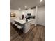 Modern kitchen with white cabinets and a large island at 1702 Villageside Ct, Lawrenceville, GA 30043
