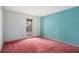 Bedroom with pink carpet and two-toned walls at 175 Carriage Gate Dr, Sharpsburg, GA 30277