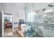 Luxurious bathroom with freestanding tub and walk-in shower at 145 Oak Forest Dr, Oxford, GA 30054
