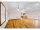 Bright living room with hardwood floors, a fireplace and access to a deck at 2639 Odum St, Snellville, GA 30078