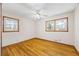 Bedroom with hardwood floors and ceiling fan at 2639 Odum St, Snellville, GA 30078