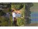 Aerial view showing home, tennis courts, and nearby park at 2639 Odum St, Snellville, GA 30078