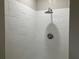 Shower with white subway tile and modern fixtures at 3666 Elkridge Dr, Decatur, GA 30032