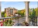 Private balcony overlooking the community pool and other buildings at 2300 Peachford Rd # 1209, Atlanta, GA 30338