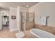 Relaxing bathroom with soaking tub and a separate walk-in shower at 2300 Peachford Rd # 1209, Atlanta, GA 30338