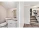 Updated bathroom with granite vanity and flooring at 3276 Marlanta Dr, Marietta, GA 30062