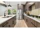 Modern kitchen with stainless steel appliances and white quartz countertops at 1695 North Nw Ave, Atlanta, GA 30318