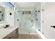 Spa-like bathroom with large walk-in shower and marble tile at 1695 North Nw Ave, Atlanta, GA 30318