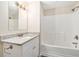 Basement bathroom with granite vanity and shower/tub at 6943 Fairway Trl, Austell, GA 30168