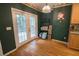 Eat-in kitchen with deck access and hardwood floors at 3598 Brock Rd, Duluth, GA 30096