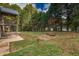 Spacious backyard with firepit and wooded area at 3598 Brock Rd, Duluth, GA 30096