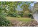 Private backyard with mature trees and a grassy area at 1883 Cindy Dr, Decatur, GA 30032