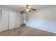 Bedroom with ceiling fan and closet at 6275 S Skyline Dr, Douglasville, GA 30135
