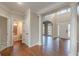 Spacious entryway with hardwood floors and views to living areas at 4348 Meadow Vista Dr, Stonecrest, GA 30038
