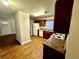 Modern kitchen features wood cabinets, laminate countertops, and white appliances at 278 Privette Sw Rd, Marietta, GA 30008
