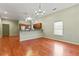 Bright dining area with hardwood floors and a kitchen pass-through at 3267 Elm St, Atlanta, GA 30337