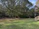 Large backyard with shed and wooded area at 2194 Klondike Sw Rd, Conyers, GA 30094