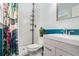 Clean bathroom with white subway tiles, modern vanity, and a walk-in shower at 400 Bass Sw St, Atlanta, GA 30310