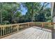 Wooden deck overlooking a wooded backyard at 1365 Renee Dr, Decatur, GA 30035