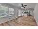 Bright dining room with hardwood floors and access to deck at 1365 Renee Dr, Decatur, GA 30035