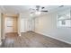 Living room with hardwood floors, neutral walls, and ceiling fan at 2519 Godfrey Nw Dr, Atlanta, GA 30318