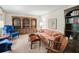 Spacious living room with built-in shelving and seating at 5892 Smoke Rise Ct, Stone Mountain, GA 30087