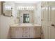 Clean bathroom with a double vanity and good storage at 5892 Smoke Rise Ct, Stone Mountain, GA 30087