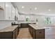 Modern kitchen with granite countertops and dark cabinetry at 2126 Seavey Dr, Decatur, GA 30032