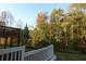Deck overlooking a wooded backyard at 573 Auburn Crossing Dr, Auburn, GA 30011