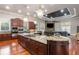 Open concept kitchen features a large island and flows into the living room at 1416 Walcutts Nw Way, Marietta, GA 30064