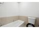 Clean bathroom with a bathtub and toilet at 5417 Trentham Dr, Dunwoody, GA 30338