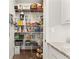 Well-organized pantry with wire shelving, offering ample storage space at 122 Brayden Park Dr, Canton, GA 30115