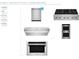 Stainless steel kitchen appliances including a range, oven, microwave, and dishwasher at 5055 Baywood Ln, Woodstock, GA 30188