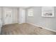 Bedroom with neutral carpeting, exterior access and built-in closet at 2435 Wood Valley Dr, Atlanta, GA 30344