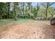 Large backyard with mature trees and landscaping at 2435 Wood Valley Dr, Atlanta, GA 30344